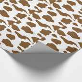 Bruine koeienafdrukken cadeaupapier (Hoek)