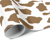 Bruine koeienafdrukken cadeaupapier (Rol Hoek)