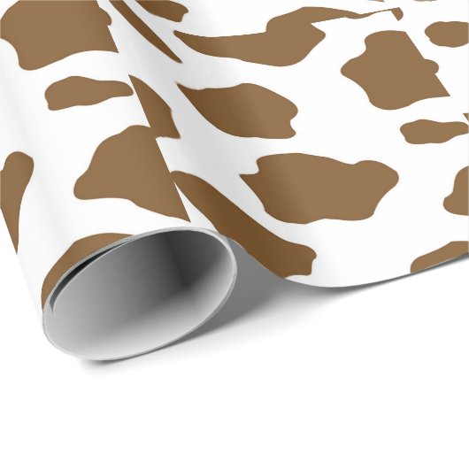Bruine koeienafdrukken cadeaupapier (Rol Hoek)