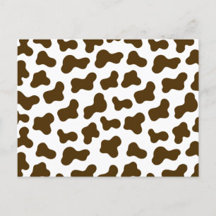 Bruine koeienafdrukken feestdagenkaart