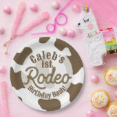 Bruine Koeienprint Country Western Rodeo Feest Papieren Bordje (Feest)
