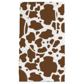 Bruine Koeienvlekken Nep Koeienhuid Patroon Klein Cadeauzakje (Voorkant)