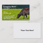 Bruine koeienvoer op gras visitekaartje (Voorkant / Achterkant)