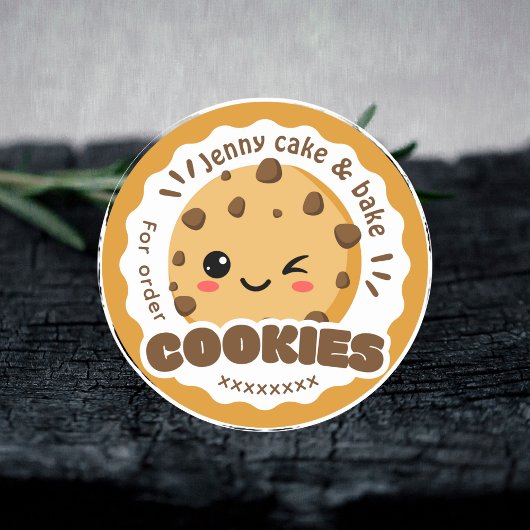 Bruine koekjes & zoete zakelijke Sticker