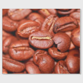 Bruine koffiebonen gebrand cadeaupapier (Vlak)