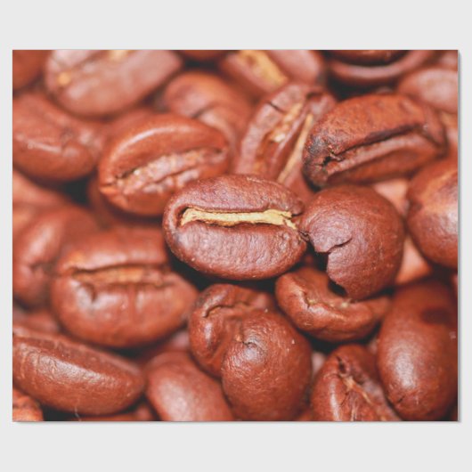 Bruine koffiebonen gebrand cadeaupapier (Vlak)