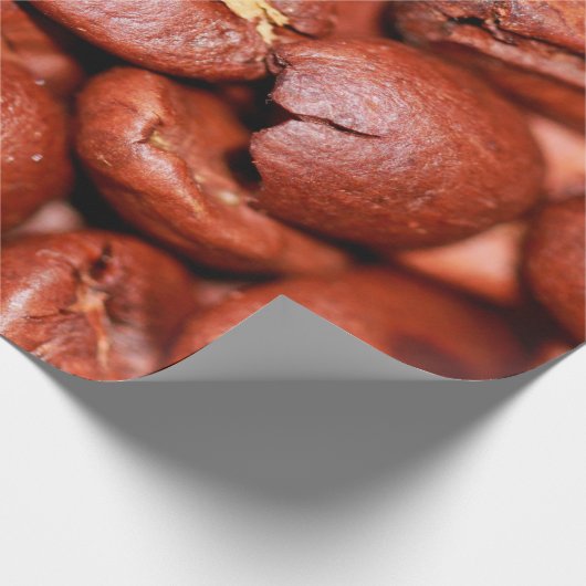 Bruine koffiebonen gebrand cadeaupapier (Hoek)