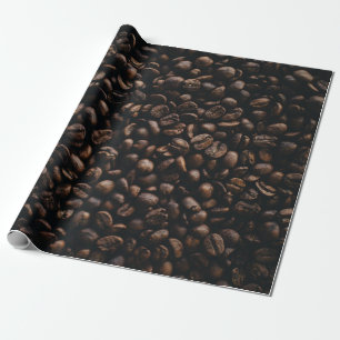 Bruine koffiezaden cadeaupapier