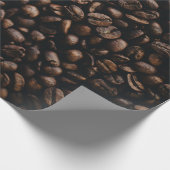 Bruine koffiezaden cadeaupapier (Hoek)
