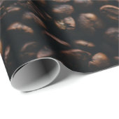 Bruine koffiezaden cadeaupapier (Rol Hoek)