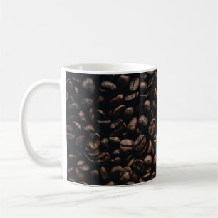 Bruine koffiezaden koffiemok