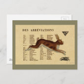 Bruine konijn briefkaart (Voorkant / Achterkant)