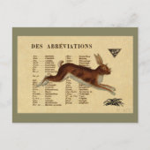 Bruine konijn briefkaart (Voorkant)