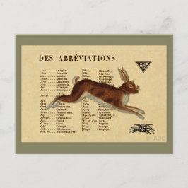 Bruine konijn briefkaart