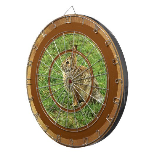Bruine konijn dartbord (Voorkant Rechts)