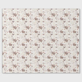 Bruine Konijnen op Tan en Wit Gestreept Cadeaupapier (Vlak)