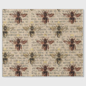 Bruine koningin Bee Cadeaupapier (Vlak)