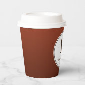 Bruine kopjes voor kantoorkoffie papieren bekers (Voorkant)