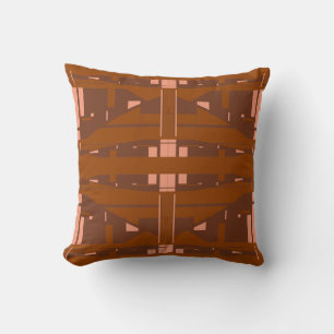 Bruine koraal Rust Tiers Mediterrane look Mozaïek Kussen