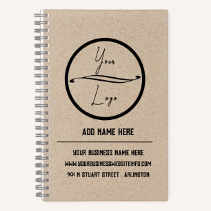 Bruine Kraft Promotionele Logo Zakelijke Corporate Notitieboek