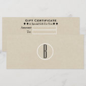 Bruine Kraftpapier Zakelijke Ciftcertificaat (Voorkant / Achterkant)