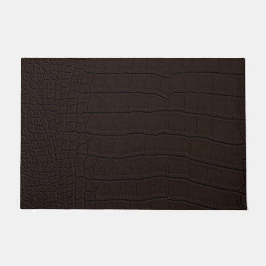 Bruine krokodil huid print deurmat (Voorkant)