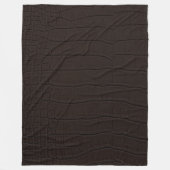 Bruine krokodil huid print fleece deken (Voorkant)