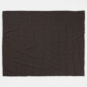 Bruine krokodil huid print fleece deken (Voorkant (Horizontaal))
