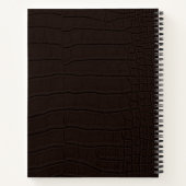 Bruine krokodil huid print notitieboek (Achterkant)
