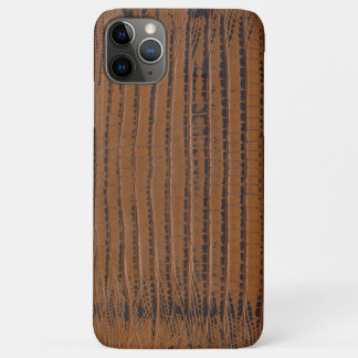 Bruine krokodillenleer print Case-Mate iPhone case