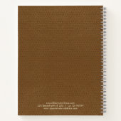 Bruine kunstledertextuur notitieboek (Achterkant)