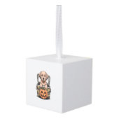 Bruine Lab hond Halloween Griezelen Decoratie (Achter hoekig)