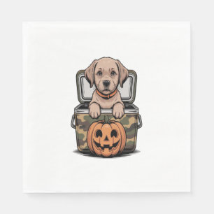 Bruine Lab hond Halloween Spooky Servet