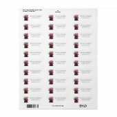 Bruine Lab Paarse Bloemen Kroon Retouradreslabel Etiket (Full Sheet)