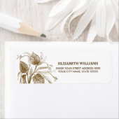 Bruine labels voor het retourneringsadres voor bot (Insitu)