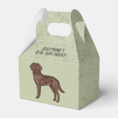 Bruine Labrado Retriever Hond Aangepaste Kinderver Bedankdoosjes (Achterkant)
