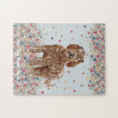 Bruine Labradoodle-snijhond Legpuzzel (Horizontaal)