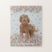 Bruine Labradoodle-snijhond Legpuzzel (Verticaal)
