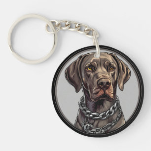 Bruine Labrador Mooie Hond Portret Voor Hondenlief Sleutelhanger