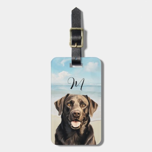 Bruine Labrador Retriever Bagage Label (Voorkant verticaal)