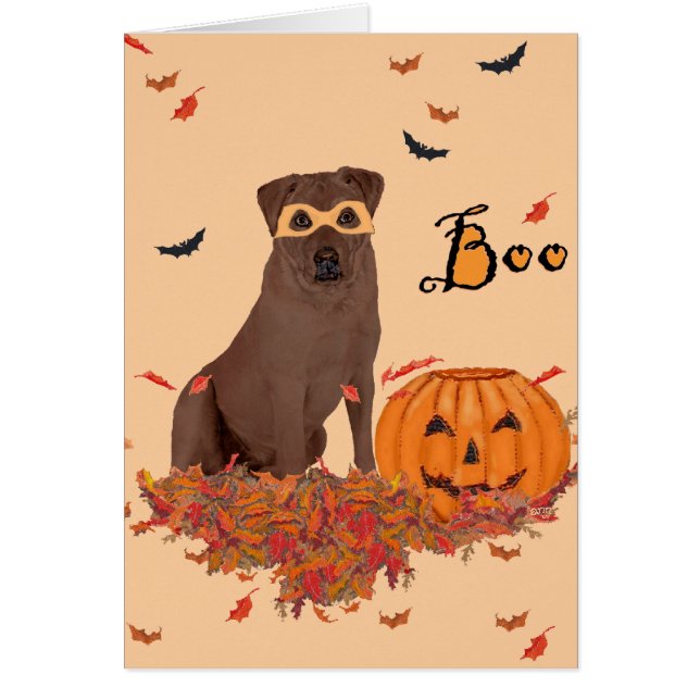 Bruine Labrador Retriever Halloween (Voorkant)