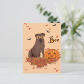Bruine Labrador Retriever Halloween Briefkaart (Staand voorkant)