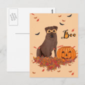 Bruine Labrador Retriever Halloween Briefkaart (Voorkant / Achterkant)