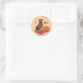 Bruine Labrador Retriever Halloween Ronde Sticker (Tas)