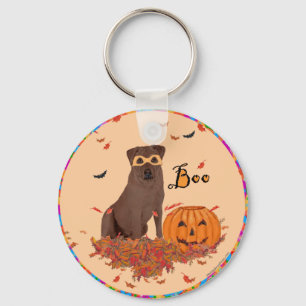 Bruine Labrador Retriever Halloween Sleutelhanger