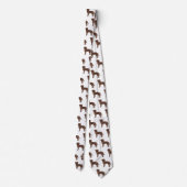 Bruine Labrador Retriever Patroon Custom Monogram Stropdas (Achterkant)