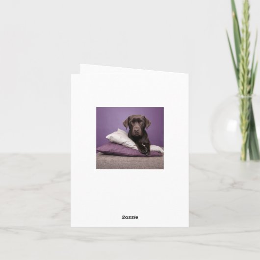 Bruine labrador Retriever Puppy Dog Blank Note Car Kaart (Achterkant)