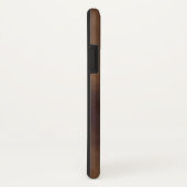 Bruine Leather-look iPhone X Hoesje (Achterkant / rechts)