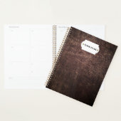 -bruine lederen planner (Display)