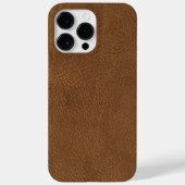 Bruine lederen textuur print Case-Mate iPhone case (Achterkant)